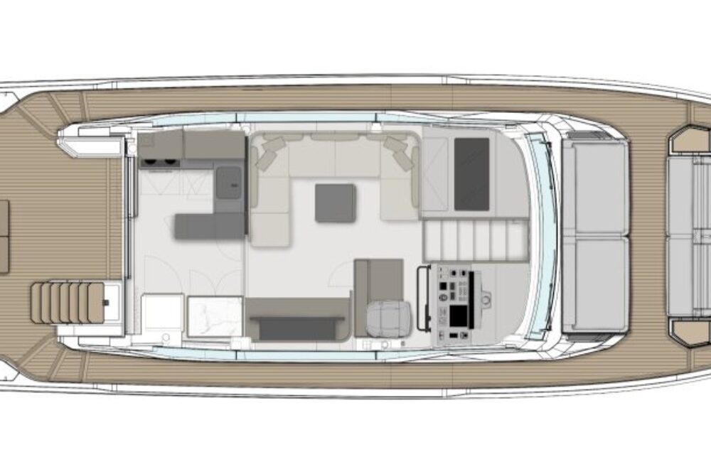 Ferretti Yachts 580 - Layout - Main Deck