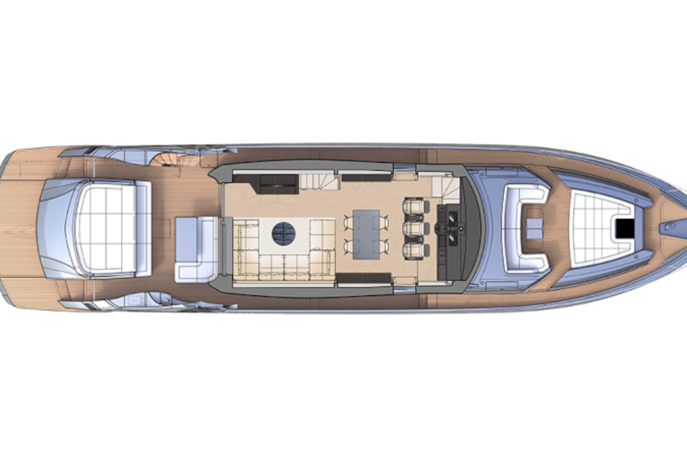 Pershing 8X - Layout - Main Deck Pershing 8X - Layout - Main Deck