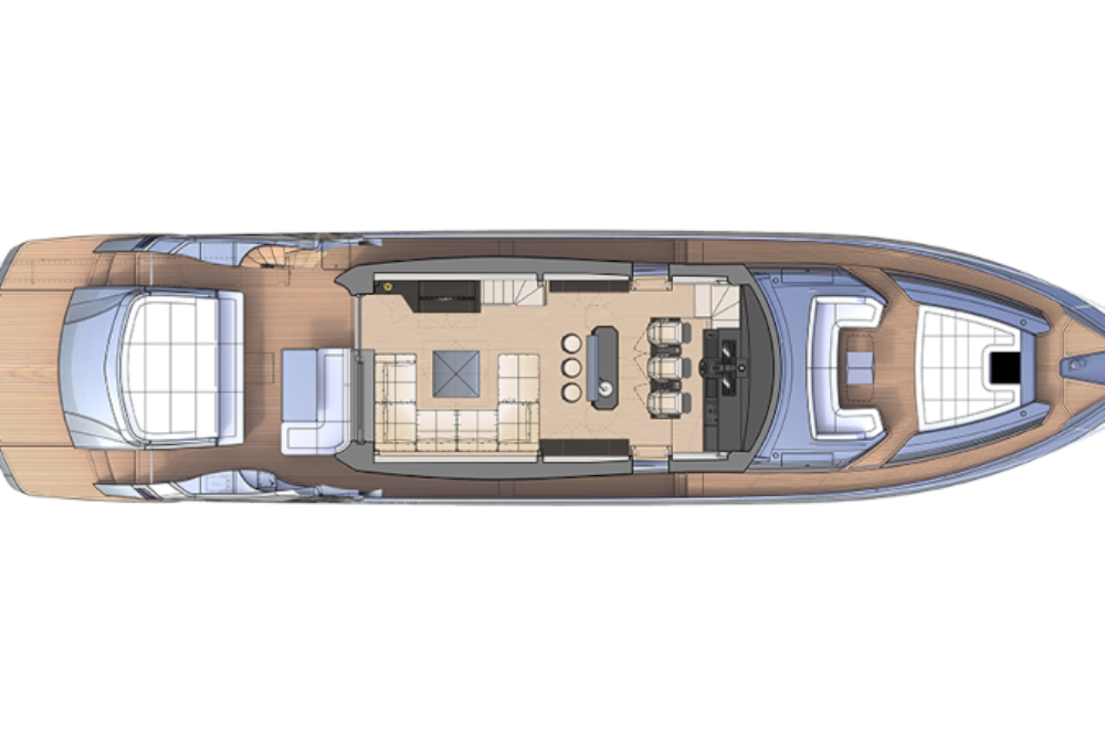 Pershing 8X - Layout - Main Deck Pershing 8X - Layout - Main Deck