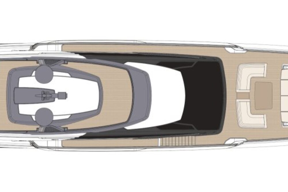 Riva 130′ Bellissima - Layout - Top Deck Riva 130′ Bellissima - Layout - Top Deck