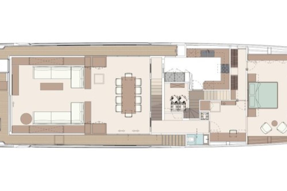 Riva 130′ Bellissima - Layout - Main Deck Riva 130′ Bellissima - Layout - Main Deck