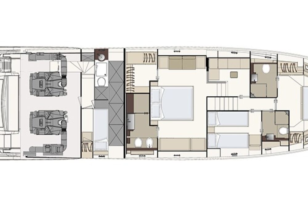 Ferretti Yachts 670 “POSH” - Layout 