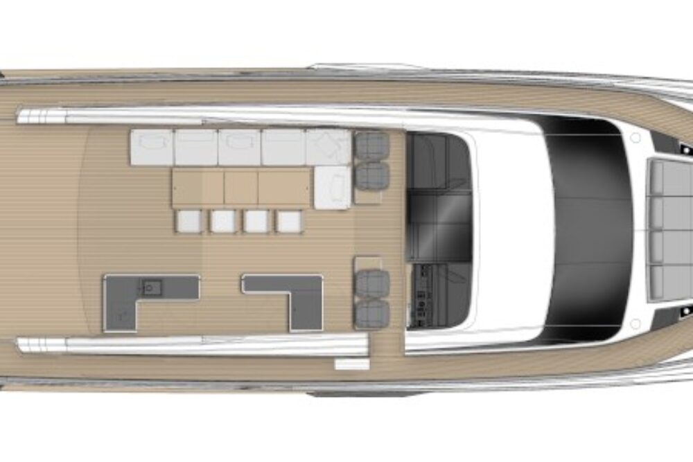 Ferretti Yachts 1000 „ISOTTA” - Układ  Ferretti Yachts 1000 „ISOTTA” - Układ