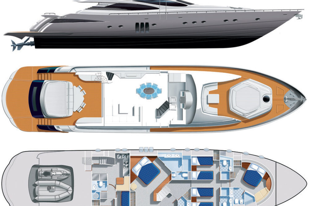 Pershing Layout Pershing 90 “DANZAS” – MennYacht – Your Yachting Partner