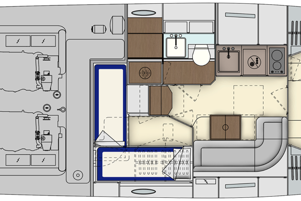 Itama 45RS - Layout - Lower Deck Itama 45RS - Layout - Lower Deck