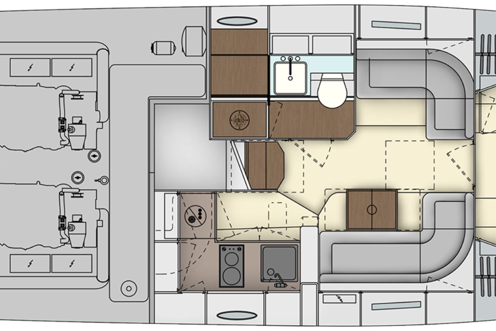 Itama 45RS - Layout - Lower Deck Itama 45RS - Layout - Lower Deck