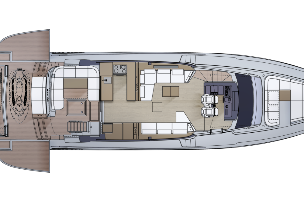 Pershing GTX70 New - Расположение - Main deck