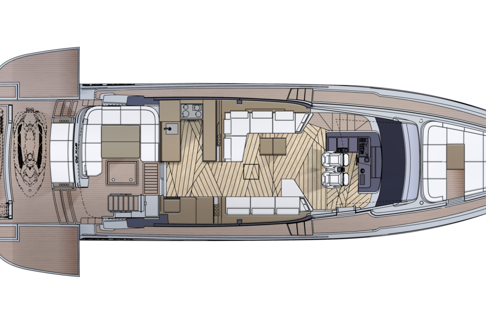 Pershing GTX70 New - Расположение - Main deck