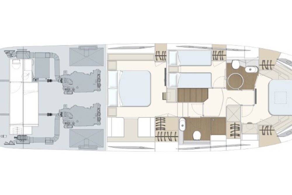 Ferretti Yachts Ferretti 550 - Layout 