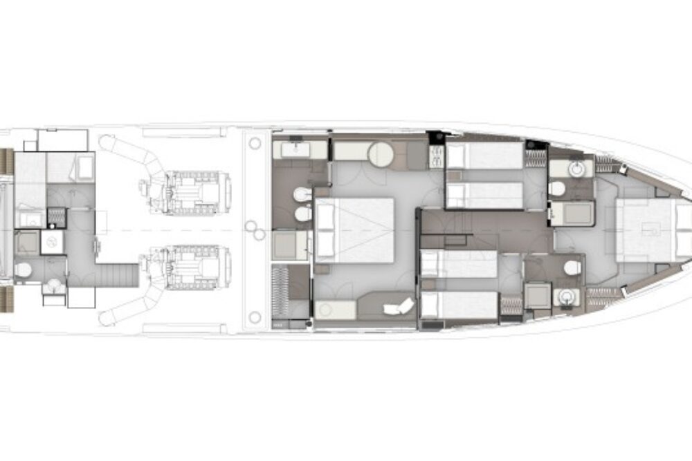 Ferretti Yachts 720 New - Расположение 