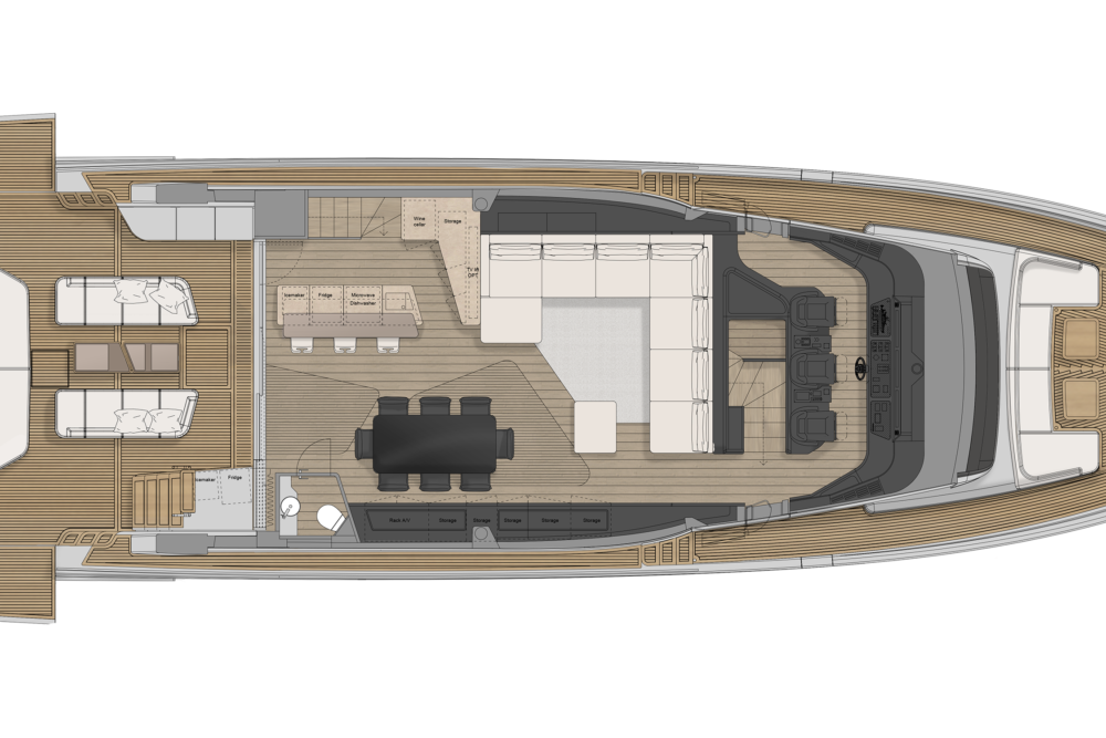 Pershing GTX90 Project - Расположение - Main Deck