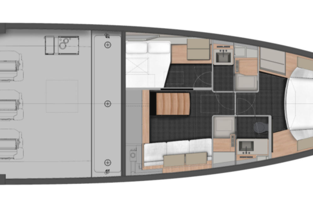 Wally wallypower58 - Układ 