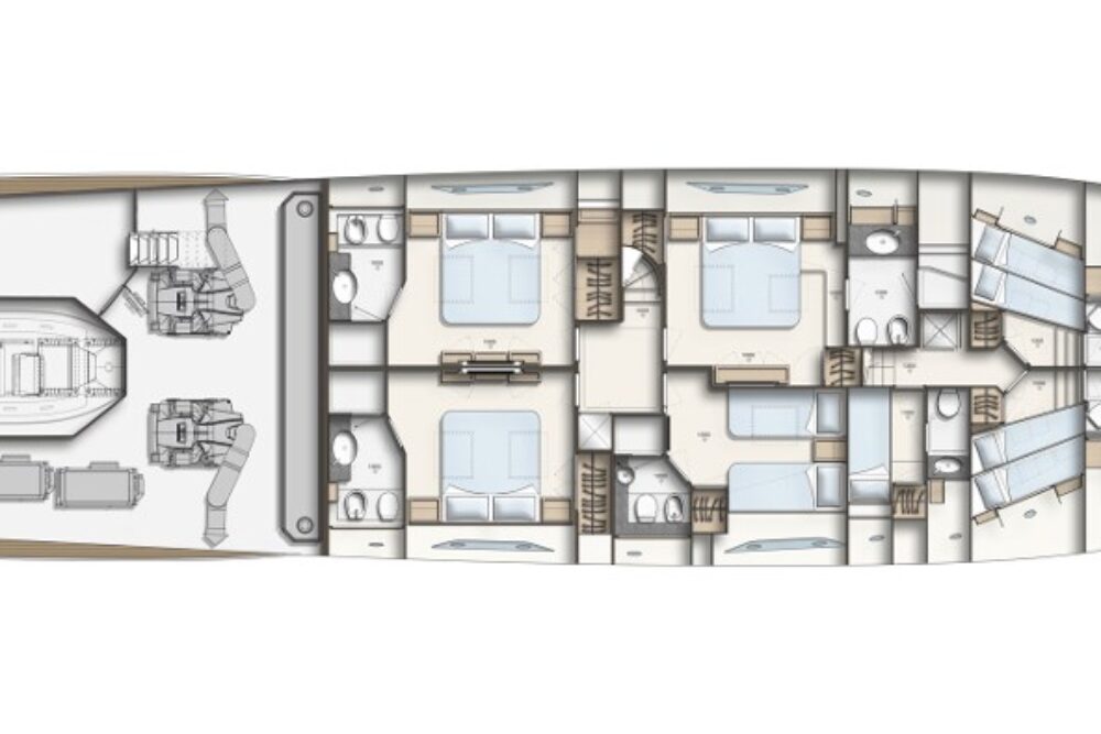 Custom Line Navetta 28 „ESTELLA III“ - Dispozice 