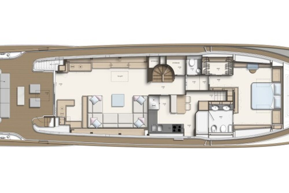 Custom Line Navetta 28 „ESTELLA III“ - Dispozice 