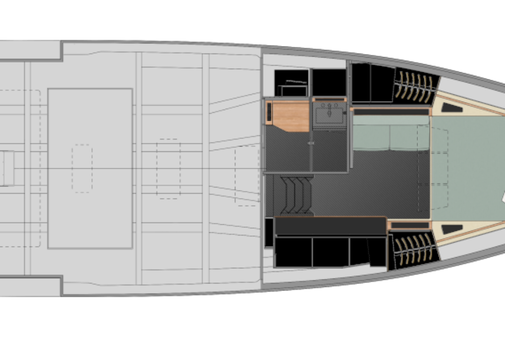 Wally wallypower50X - Dispozice - Lower deck