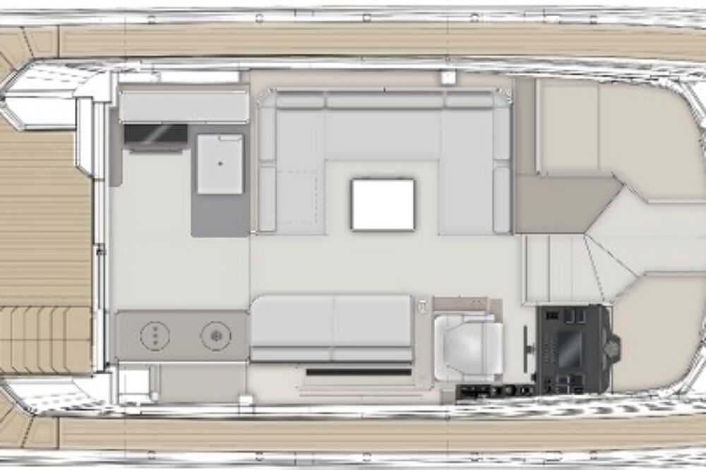 Ferretti Yachts 500 - Layout - Main Deck