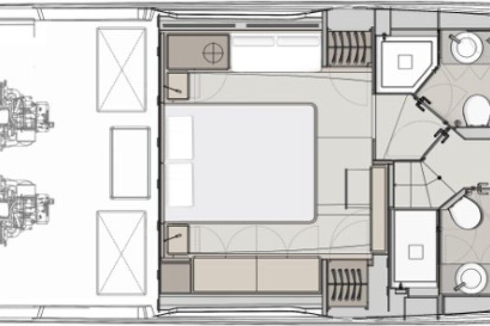 Ferretti Yachts 500 - Layout - Lower Deck